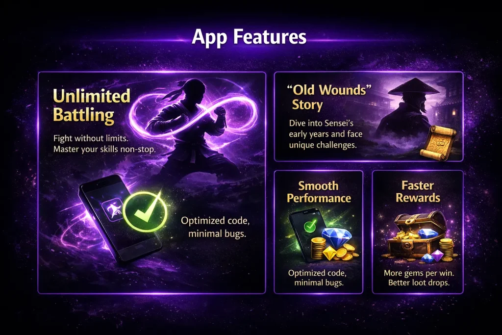 Shadow fight features